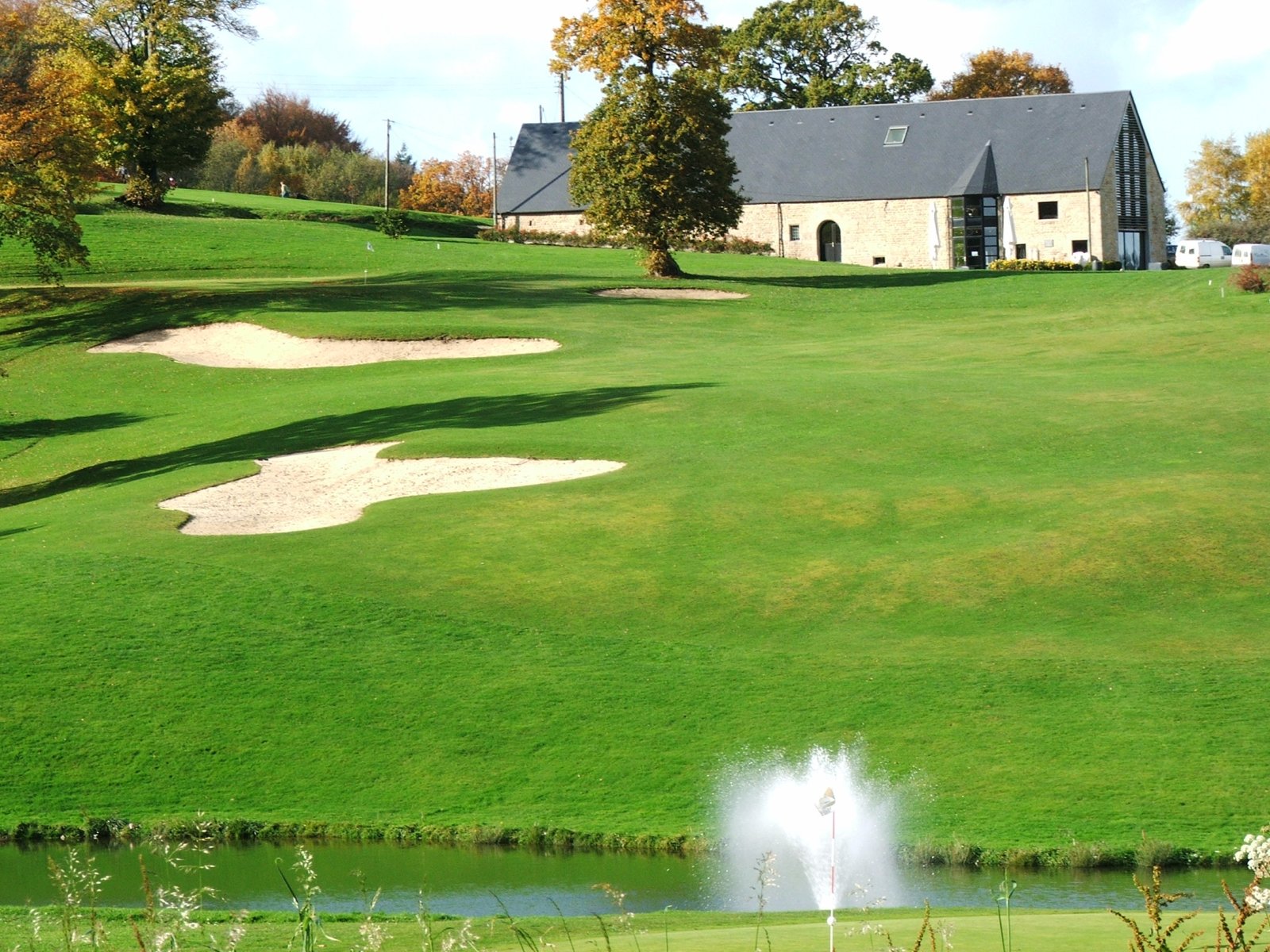 Golf de Vire la Dathee - Green et bunkers