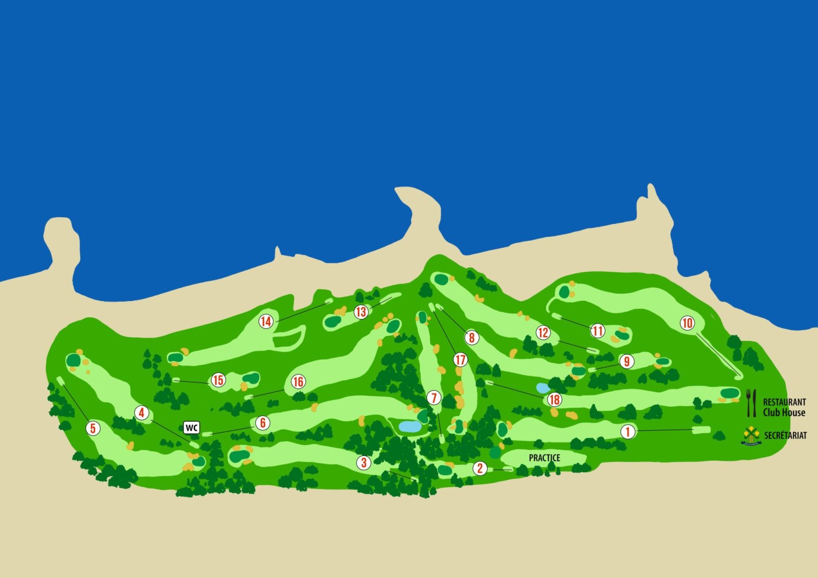 Golf d’Étretat - Fairway et green du parcours